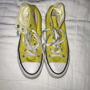 Yellow Converse High Tops